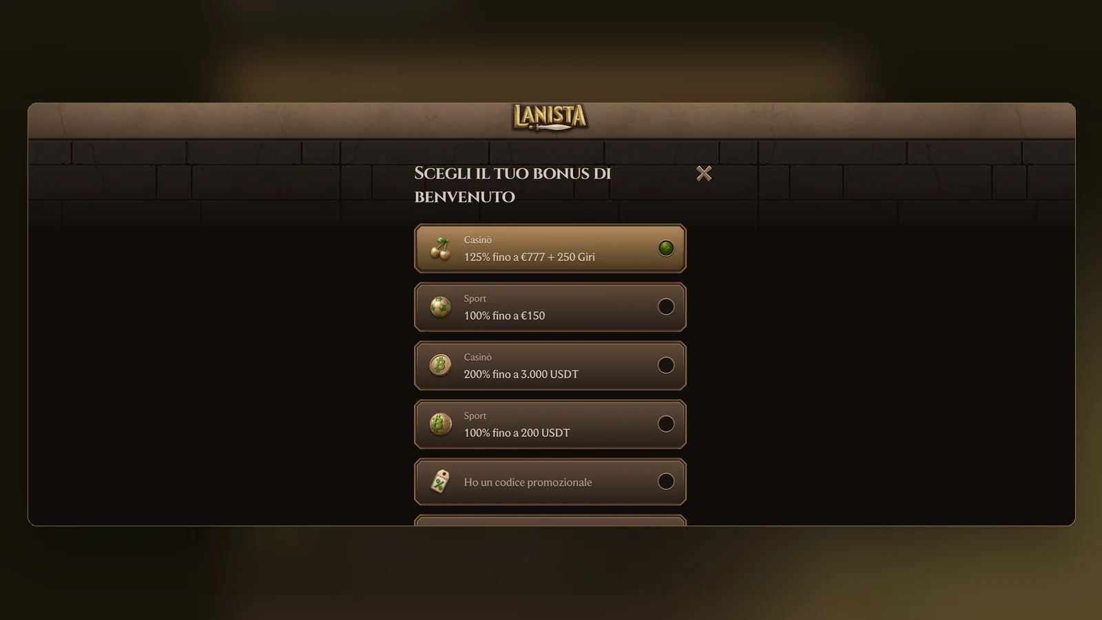 Lanista registrazione