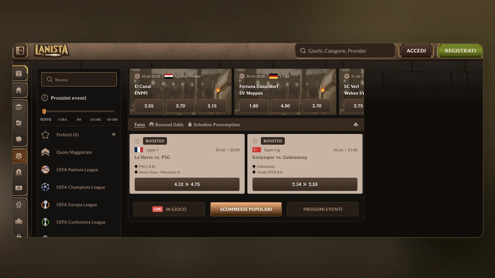 Lanista scommesse