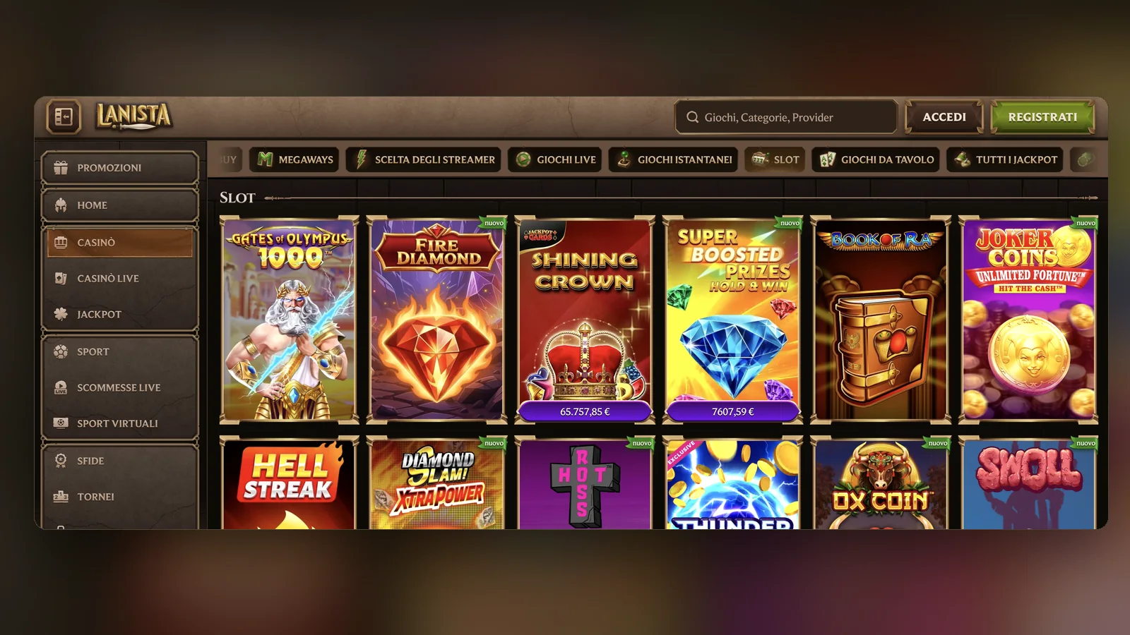 Lanista slot